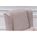 Fauteuil club à oreilles, garni, avec cloutage