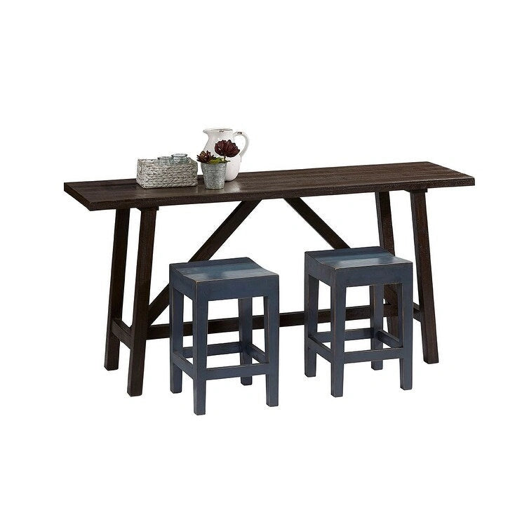 Tabouret de comptoir en pin massif (2/carton)