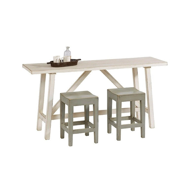 Tabouret de comptoir en pin massif (2/carton)