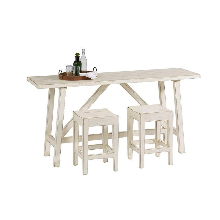 Tabouret de comptoir en pin massif (2/carton)