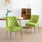 Chaise de salle à manger moderne du milieu du siècle en velours, chaise Parsons rembourrée, lot de 2