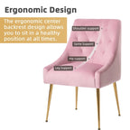 Chaise de salle à manger moderne du milieu du siècle en velours, chaise Parsons rembourrée, lot de 2