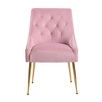 Chaise de salle à manger moderne du milieu du siècle en velours, chaise Parsons rembourrée, lot de 2