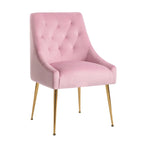 Chaise de salle à manger moderne du milieu du siècle en velours, chaise Parsons rembourrée, lot de 2
