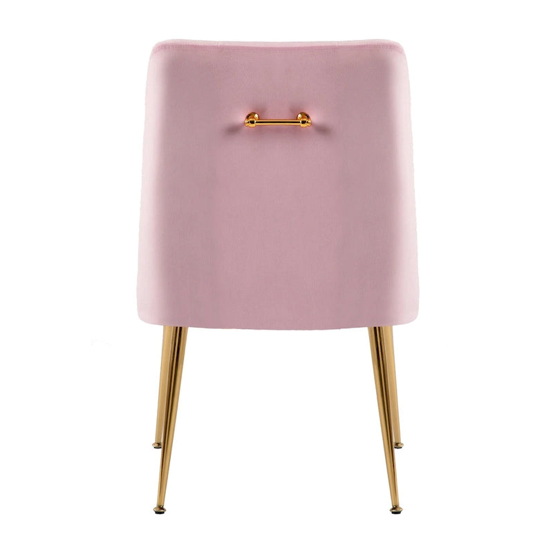 Chaise de salle à manger moderne du milieu du siècle en velours, chaise Parsons rembourrée, lot de 2