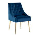 Chaise de salle à manger moderne du milieu du siècle en velours, chaise Parsons rembourrée, lot de 2