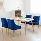 Chaise de salle à manger moderne du milieu du siècle en velours, chaise Parsons rembourrée, lot de 2