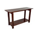 Console de table architecturale en bois d'acacia avec étagère