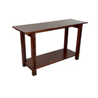 Console de table architecturale en bois d'acacia avec étagère