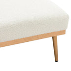 Chaise Longue d'Intérieur, Fauteuil Convertible 2 en 1 en Velours avec Ottomane, Chaise Longue avec Dossier Inclinable Réglable