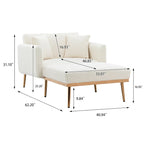 Chaise Longue d'Intérieur, Fauteuil Convertible 2 en 1 en Velours avec Ottomane, Chaise Longue avec Dossier Inclinable Réglable