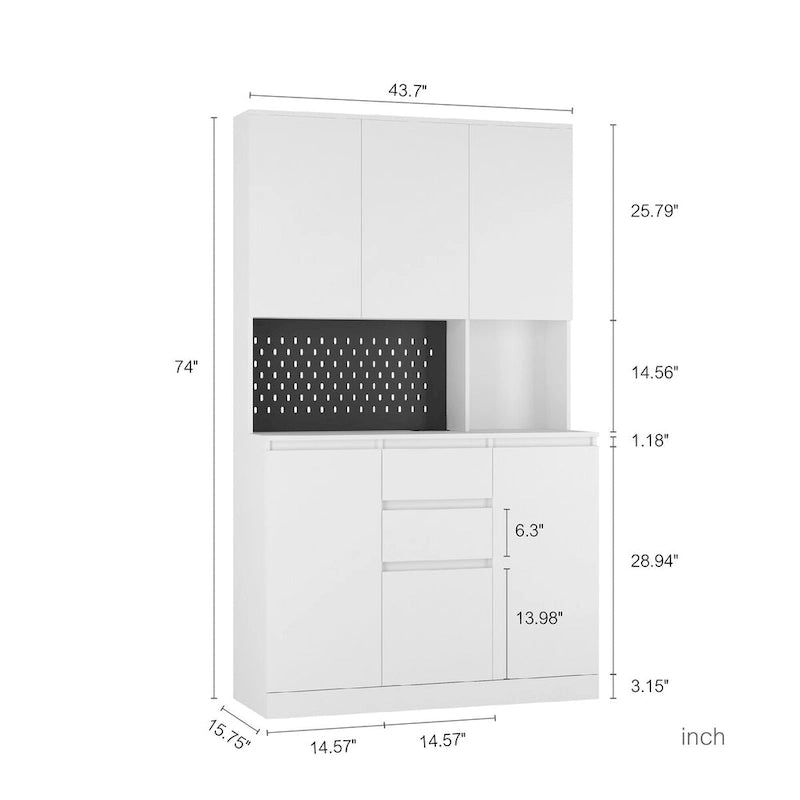Meuble de rangement de cuisine autoportant