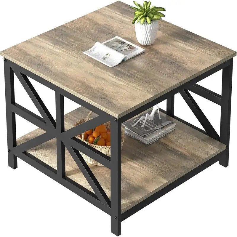 Table basse avec rangement - 70P x 70l x 45H cm