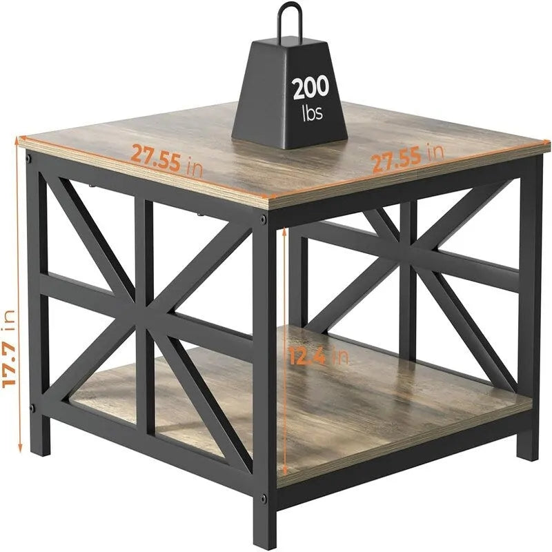 Table basse avec rangement - 70P x 70l x 45H cm
