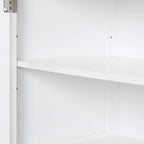 Meuble de rangement de salle de bain autoportant avec tiroirs et étagère réglable