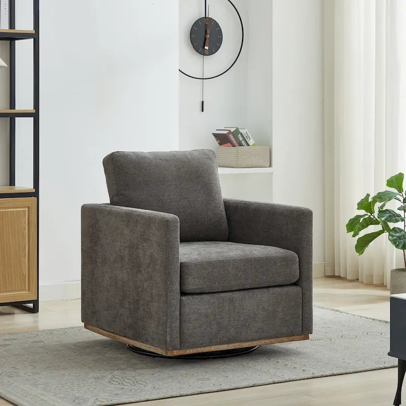 Fauteuil pivotant moderne en chenille, lot de 1