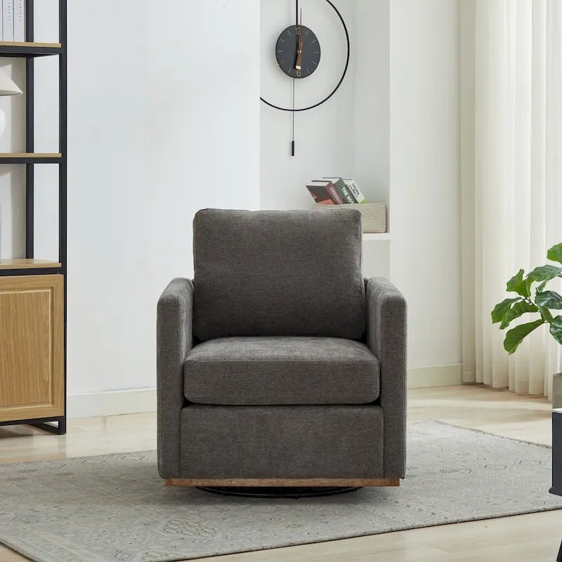 Fauteuil pivotant moderne en chenille, lot de 1