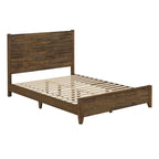 Lit plateforme en pin avec tête de lit aspect vieilli, Cadre de lit double/queen/king en bois massif