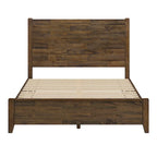 Lit plateforme en pin avec tête de lit aspect vieilli, Cadre de lit double/queen/king en bois massif