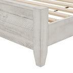 Lit plateforme en pin avec tête de lit aspect vieilli, Cadre de lit double/queen/king en bois massif