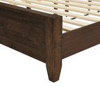 Lit plateforme en pin avec tête de lit aspect vieilli, Cadre de lit double/queen/king en bois massif