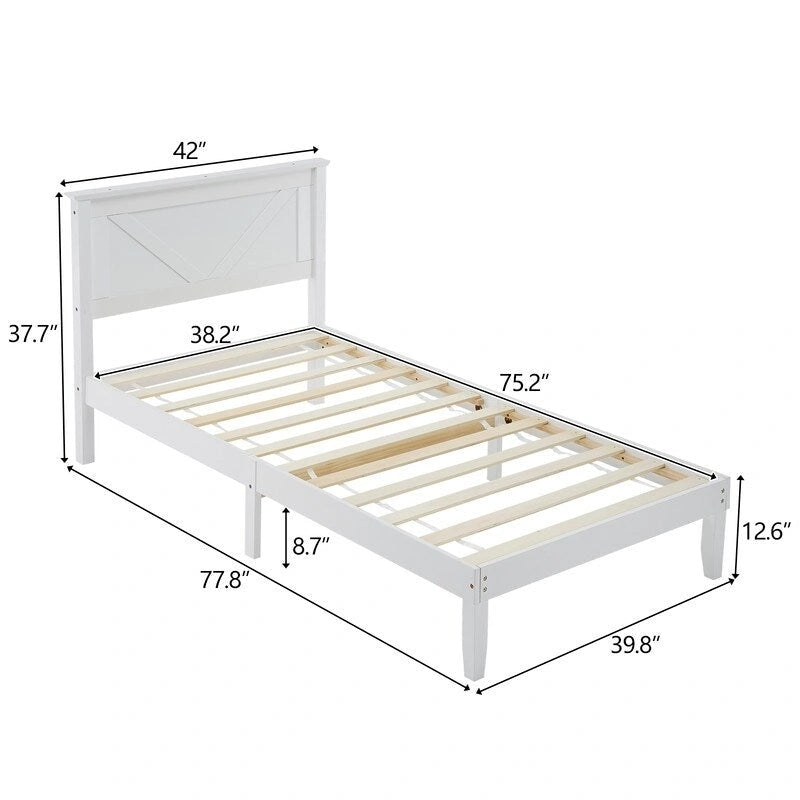 Lits en bois sans pied de lit